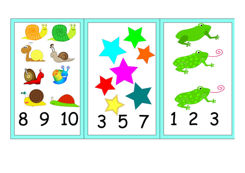 Count and Clip cards  Place a peg on the correct numeral following 1-1 counting. Reception Maths Y1