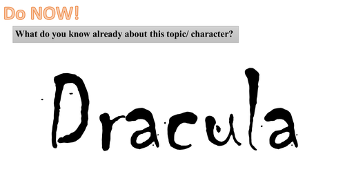 Dracula the play SOW- KS3