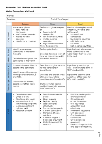 Global Connections Workbook and Lessons 