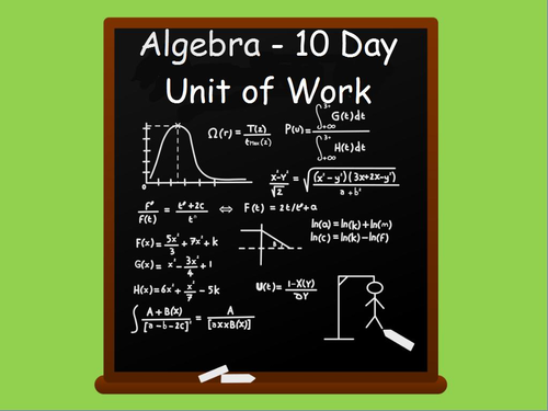 Year 6:  Algebra Unit of Work (2 weeks)