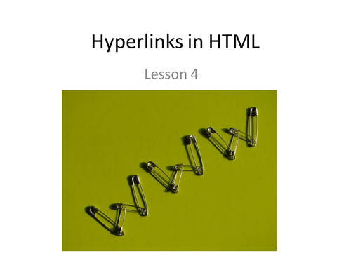 Hyperlinks in HTML Lesson 4