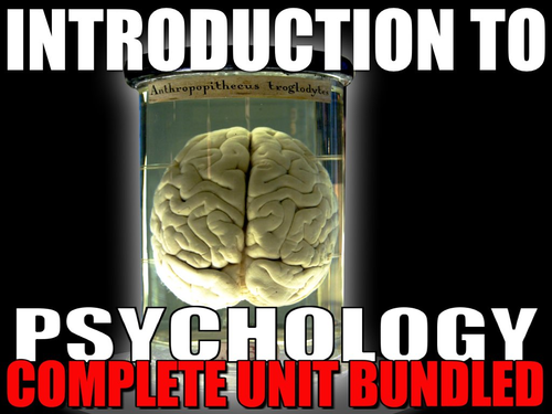 Introduction to Psychology Entire Unit: PPTs, Worksheets, Lesson Plans+Test