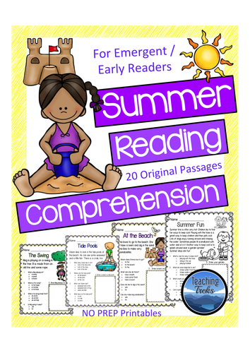 summer reading comprehension teaching resources