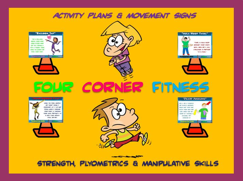 PE Activities: “Four Corner Fitness”- Strength, Plyometrics and Manipulatives