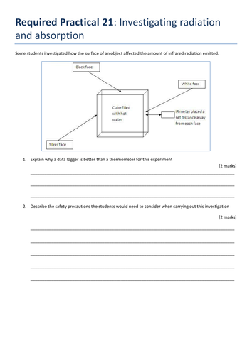 Assessments for AQA Trilogy required practicals 14, 17, 18, 19, 20, 21 (Physics)