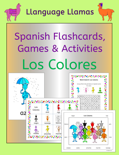 Spanish colors vocabulary - los colores