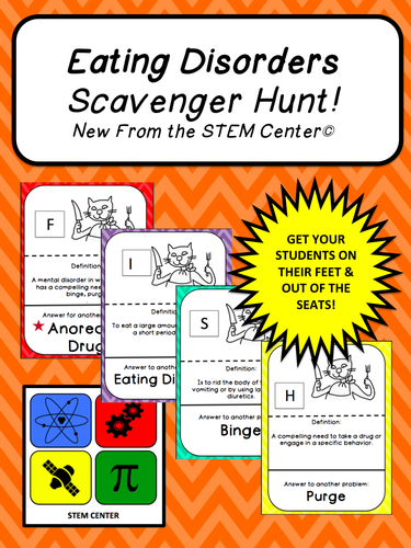 Nutrition: Eating Disorders SCAVENGER HUNT!