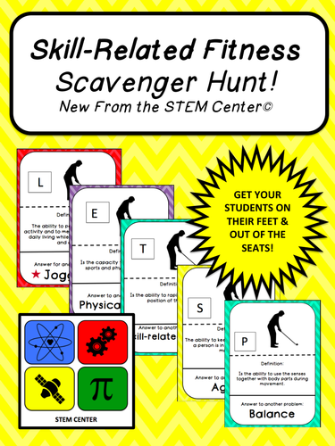Physical Health: Skill Related Fitness Health Plan SCAVENGER HUNT!