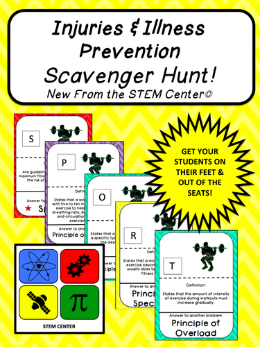 Physical Health: Fitness related injuries and illness SCAVENGER HUNT!