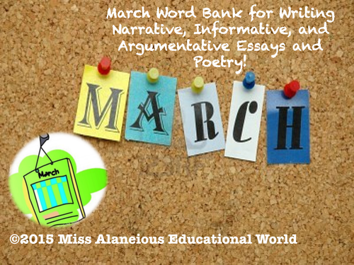 March Word Bank for Writing and Poetry!