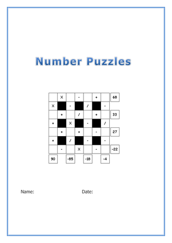 Ten Number Square Puzzles