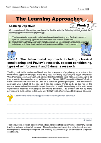 BY SPECIAL REQUEST AQA Year 1 - Approaches Workbook and Powerpoint Bundle