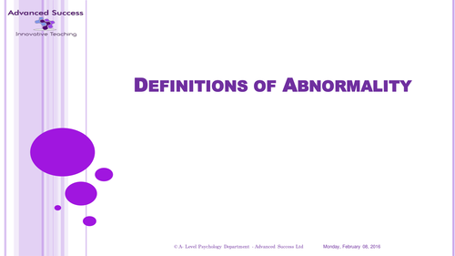 BY SPECIAL REQUEST AQA Year 1 - Psychopathology Workbook and Powerpoint Bundle