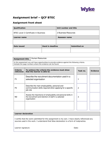 btec business unit 22 assignment 2