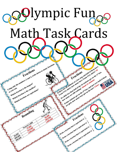 Rio Olympic Math Task Cards