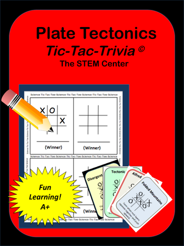 Plate Tectonics Tic Tac Trivia Game Teaching Resources