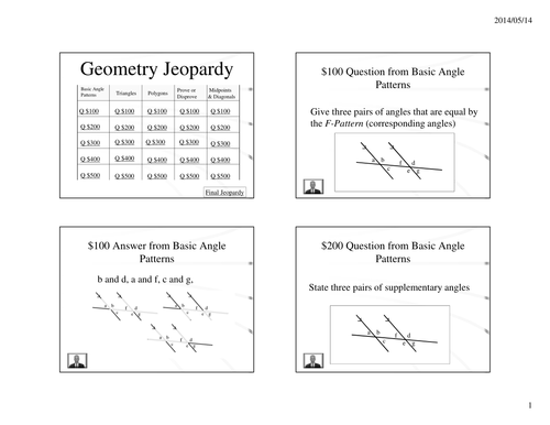 Geometry Jeopardy Power Point