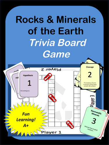 Rocks and Minerals: Trivia Board Game