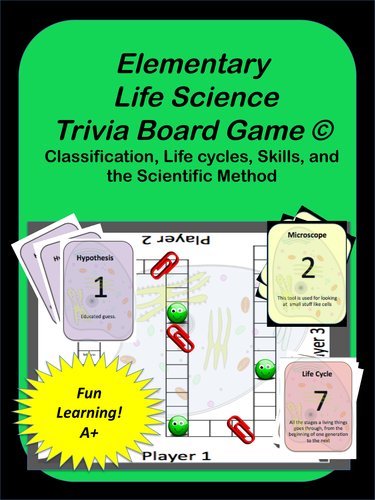 Life Science - Elementary Trivia Board Game 