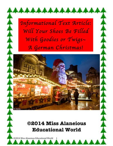Informational Text Article: A German Christmas!