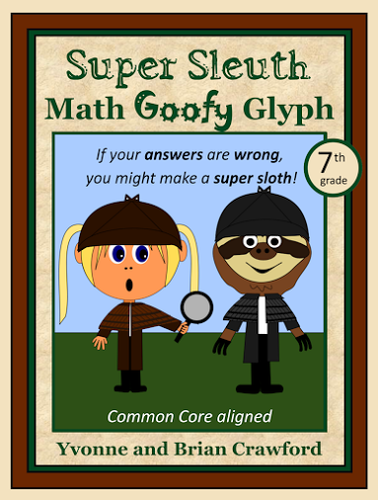 Mystery Math Goofy Glyph (7th Grade Common Core)