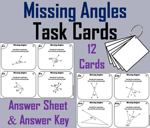 Missing Angles Task Cards