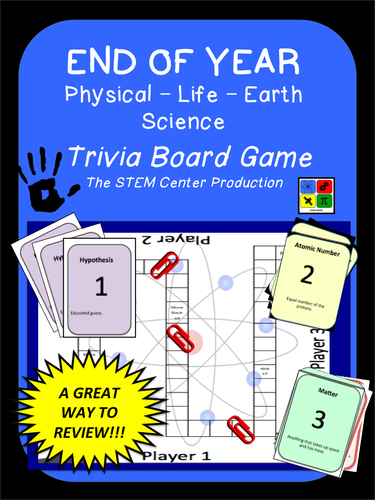End of the Year Science: Trivia Board Game