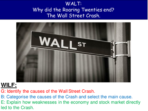 Wall Street Crash Roaring 20s USA