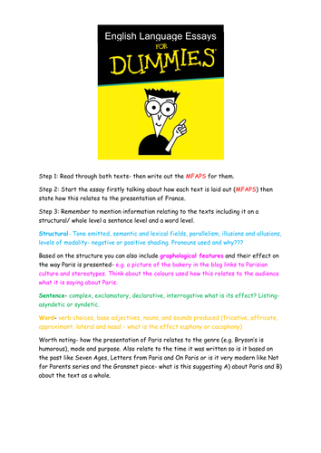 AQA NEW ENGLISH LANG AND LIT Dummies Guide 