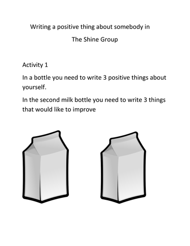 Positive writtng for Self -esteem 