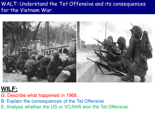 TET Offensive. Vietnam War. AQA History. 