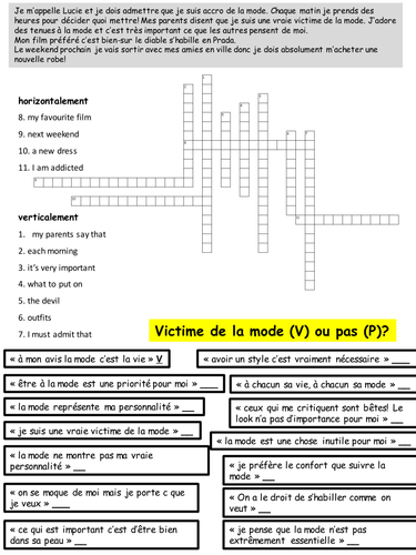 Victime de la mode - opinions on fashion reading and writing