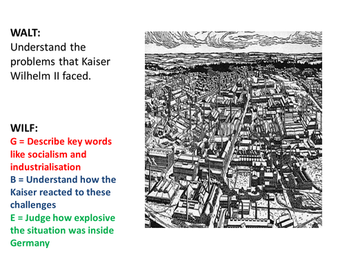 Kaiser Wilhelm's problems. Industrialisation, socialism and democracy in Germany. AQA GCSE History