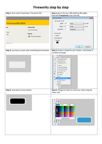 Making webpage and Making Rollover buttons Step by steps