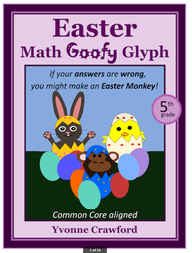 Easter Math Goofy Glyph (5th grade Common Core)