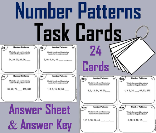 Number Patterns Task Cards