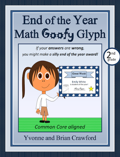 End of the Year Math Goofy Glyph (2nd grade Common Core)
