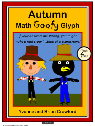 Fall Math Goofy Glyph (2nd grade Common Core)