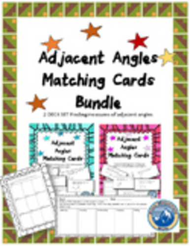 Adjacent Angles Matching Card 2 Deck Set