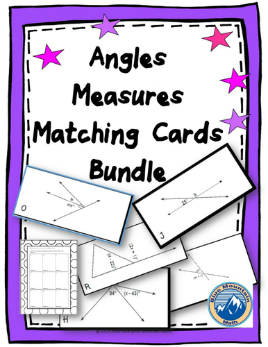 Measure of Angles Matching Card 2 Deck Set