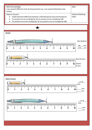Cm To Mm Worksheet Learn Metric Units Of Length