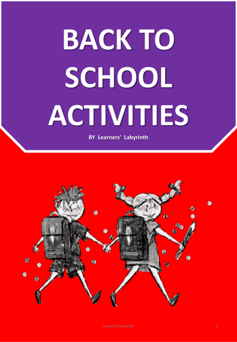 KS1/KS2 - Back to School Pack  for September