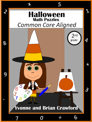 Halloween Common Core Math Puzzles - 2nd Grade