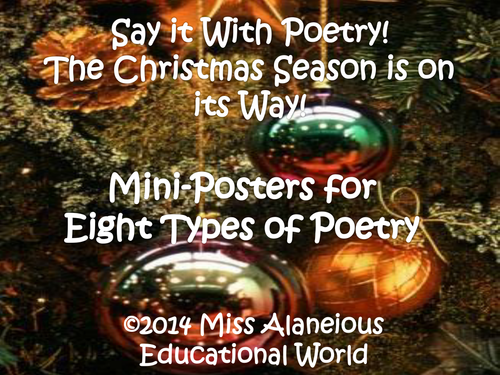 Christmas Poetry! Express Yourself With Eight Different Forms of Poetry!