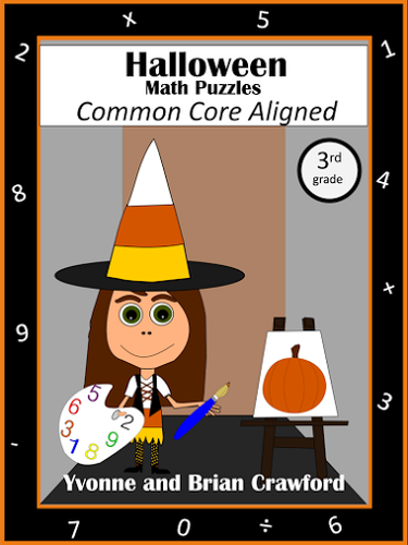 Halloween Common Core Math Puzzles - 3rd Grade