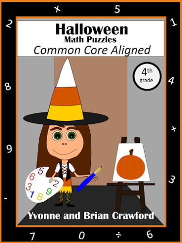 Halloween Common Core Math Puzzles - 4th Grade