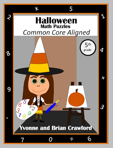 Halloween Common Core Math Puzzles - 5th Grade