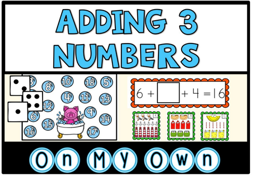 Maths Centre Adding Three Numbers