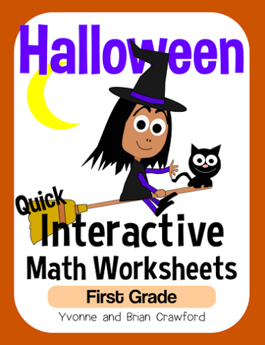 Halloween Math Interactive Worksheets First Grade Common Core