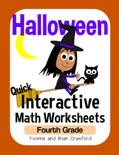Halloween Math Interactive Worksheets Fourth Grade Common Core